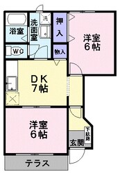 クレスト－ル東山形Ａの物件間取画像